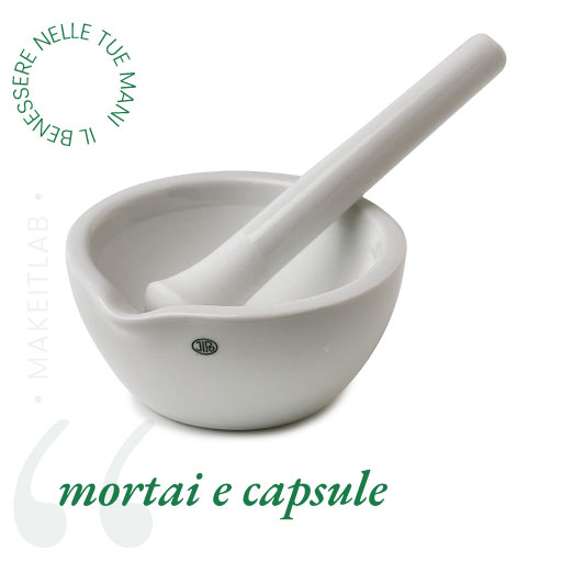 Mortai e capsule in porcellana